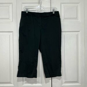 🖤 Grace Elements Black Cotton Capri / Cropped Pants - 14 Petite